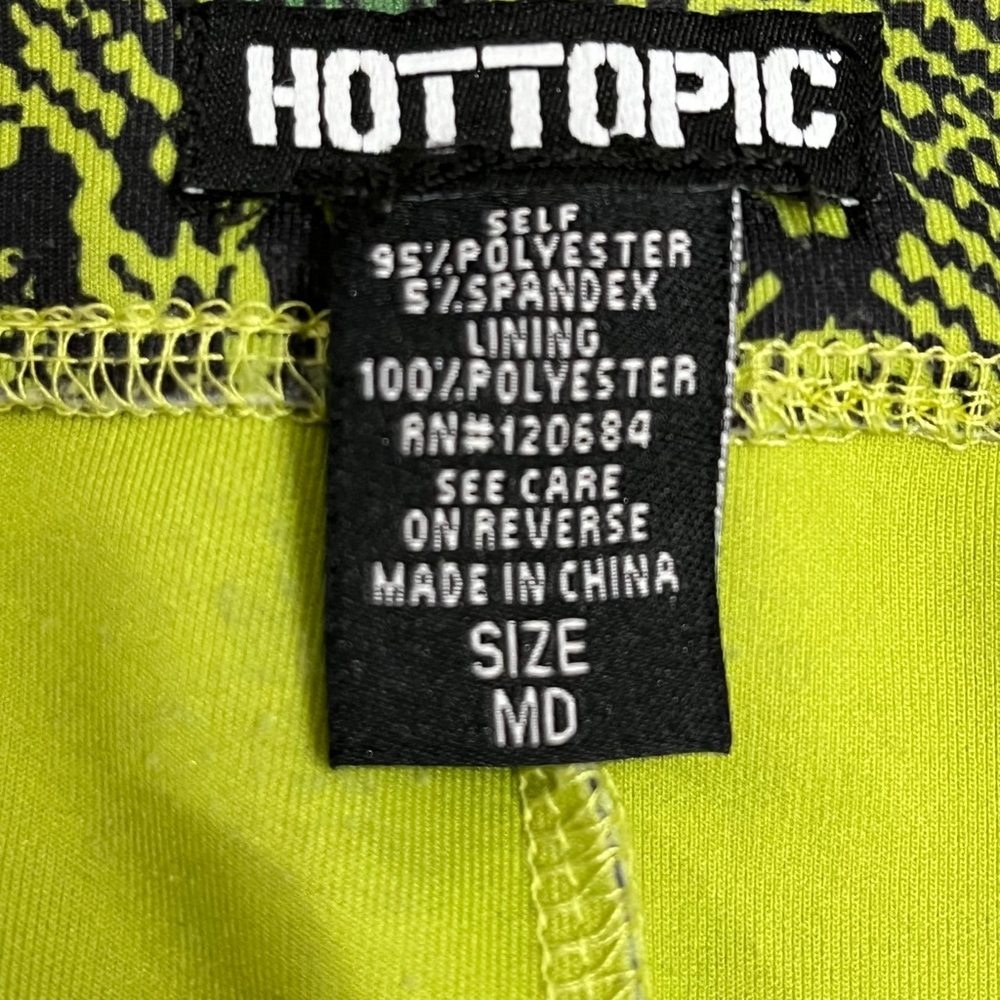 Hot Topic Skirt Snakeskin Pattern Mini Medium Zipper Pockets‎ Grunge Goth - Picture 3 of 7